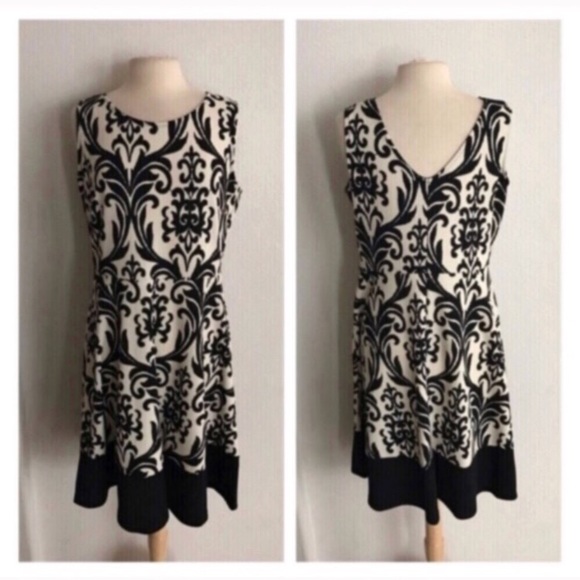 Dresses & Skirts - RESERVED* Damask fit and flare dress